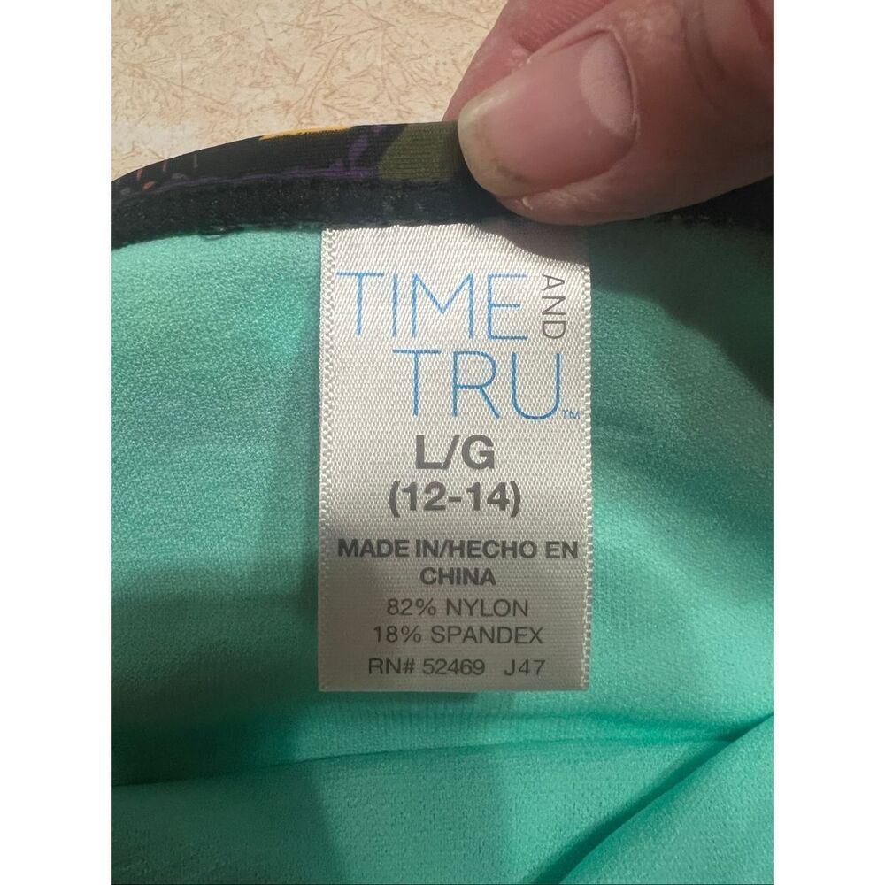 Time & Tru High Waist Swim Bottoms Sz L 12/14 NWT - Picture 4 of 5